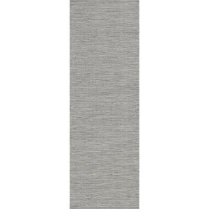 Home Conservatory Solid Handwoven Indoor/Outdoor Runner Rug - 2' 6" x 8', Grey - 1 of 4
