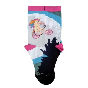 Legends Riding a Bike by the Moon Socks (Women's Sizes, Adult Medium) from the Sock Panda - 1 of 4
