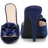 BLISSFUL STEP Women's Flower Open Toe Slip On Slide Sandals - 2 of 3