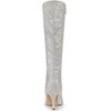 Allegra K Women's Pointy Toe Sparkle Glitter Stiletto Heel Knee High Boots - 3 of 4