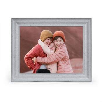 9.7" Mason Luxe Sandstone Digital Photo Frame Gray - Aura Home