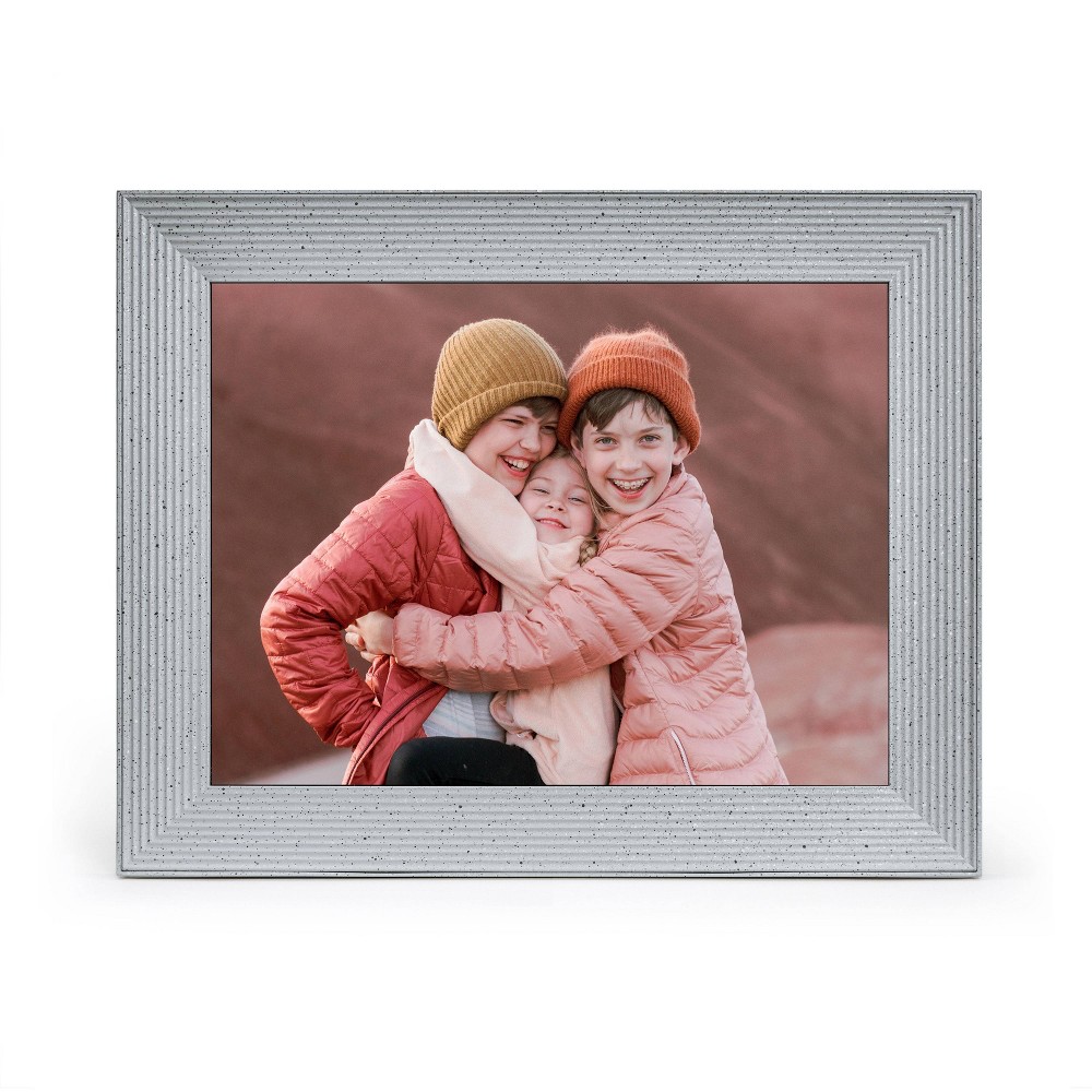 Photos - Photo Frame / Album 9.7" Mason Luxe Sandstone Digital Photo Frame Gray - Aura Home