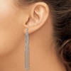 Black Bow Jewelry Beaded Fringe Chandelier Post Earrings in 14k White Gold - 3 of 4