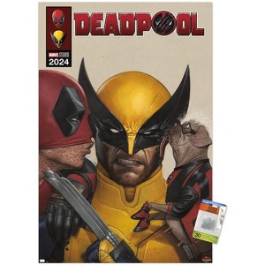 Trends International Marvel Deadpool & Wolverine - Homage Cover Wolverine Kisses Unframed Wall Poster Prints - 1 of 4