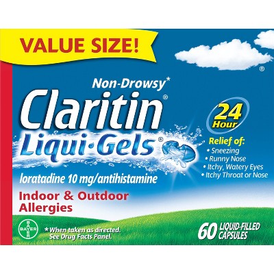 Claritin Allergy Relief Liquid Gels - Loratadine - 60ct