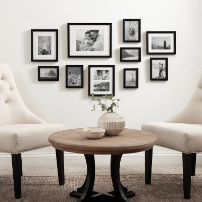 Black Classic 10-Piece Wall Picture Frame Set