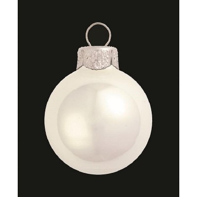 Northlight 8ct Pearl Glass Ball Christmas Ornament Set 3.25" - Polar White