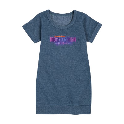 - Monster High - Nick Logo Graphic Short Sleeve Fleece Dress