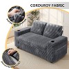 Dyonery 65.5 inch Convertible Sleeper Sofa Bed with Arm Storage,Pull Out Couch Bed with USB Port,Reclining Backrest,Tool-Free Assembly,Modern Loveseat - 4 of 4
