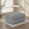 FURNIinspire Ottomans And Benches Plush Corduroy Ottoman, Living Room Ottoman, End of Bed Bench for 4, Bedroom Ottoman, Grey, 31.5"*23.6"*15.76" - 2 of 4