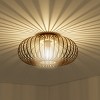 Tangkula Metal Flush Mount Ceiling Light, Antique Brass Metal Ceiling Pendant Light with Strong Arc Iron Lamp-shade - 3 of 4