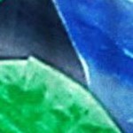 water leaves blue