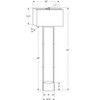 Lighting, 62"h, Floor Lamp, Black Metal, Ivory / Cream Shade, Contemporary - 4 of 4