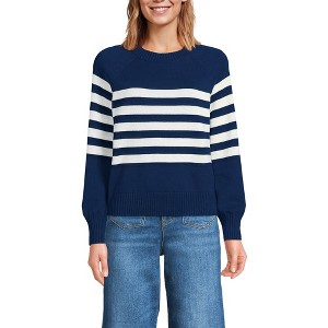 Lands' End Women's Drifter Raglan Sleeve Easy Fit Sweater - 1 of 3