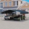 XBRIGH 12x20 Ft Carport, Heavy Duty Metal Car Port, All-Weather Protection, Easy Assembly for Cars, Trucks, Boats, Tractors, and Outdoor Storage - 2 of 4