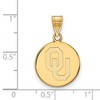 Black Bow Jewelry 14k Yellow Gold Plated Sterling Silver Oklahoma Sooners NCAA Medium Pendant - 2 of 3