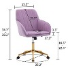 NicBex Adjustable Office Chair with Wheels,Modern Ergonomic Computer Chair,Swivel Velvet Upholstered Desk Chair for Adult, Student - 3 of 4