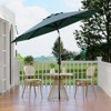 9' Outdoor Patio Umbrella, Outdoor Table Umbrella, Yard Umbrella, Market Umbrella with 8 Sturdy Ribs, Push Button Tilt and Crank - 3 of 4