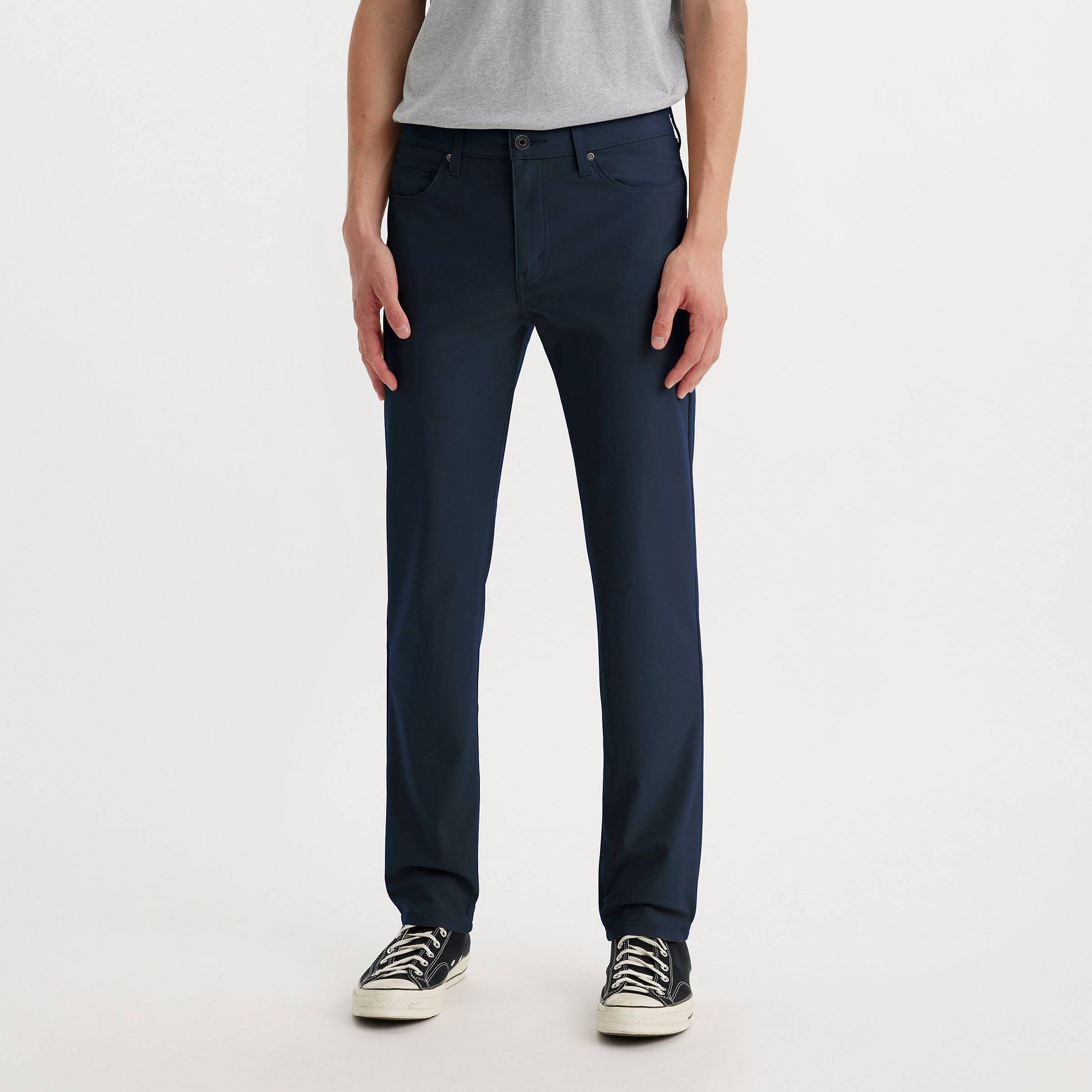 Levi's® Men's 511™ Slim Tech Five Pocket Pants - Navy Waves 34x30: Midweight Knit, Stretch, Mid Rise, Fly Button & Zipper
