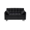 55" Green Velvet 3-in-1 Convertible Sofa Bed with Curved Back & Storage - 4 of 4