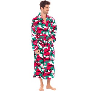 ADR Men's Lightweight Flannel Robe, Soft Cotton - 1 of 4