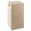 Casafield Laundry Hamper with Lid and Removable Liner Bag, Woven Water Hyacinth Square Laundry Basket for Clothes - 3 of 4