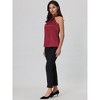 Hobemty Women's Halter Neck Sleeveless Tie Back Satin Work Blouse - 3 of 4
