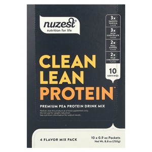 Nuzest Clean Lean Protein, 4 Flavor Mix Pack, 10 Packets, 0.9 oz (25 g) Each - 1 of 3