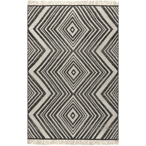 Nuloom Teresia Geometric Cotton Tassel Indoor Area Rug 5' x 8' in Gray - 1 of 4