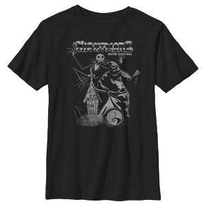 Boy's The Nightmare Before Christmas Jack and Oogie Boogie Distressed T-Shirt - 1 of 4