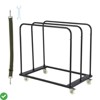 Folding Table Cart -1800 LBS Drywall Cart Steel Panel Truck w/w/ 5" Swivel Wheels - 3 of 4