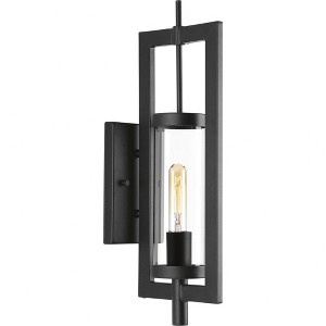 Progress Lighting McBee 1-Light Outdoor Wall Lantern in Black with Clear Glass Shade - 1 of 3