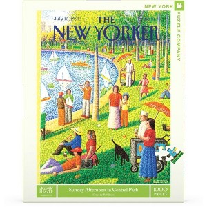 New York Puzzle Company Sunday Afternoon in Central Park 1000 Piece Puzzle - 1 of 4