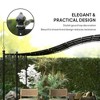 Resenkos Outdoor Garden Gazebo, Sunshade Gazebo Canopy,10' x 16' Wall-Mounted Outdoor Pergola Canopy, Metal Patio Canopy with Drainage Holes, Dark - 3 of 4