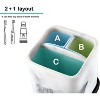 LunaLulinlk Toothbrush Holder Bathroom Countertop White Marble with Detachable Tray - 4 of 4