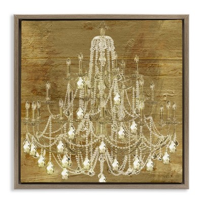 Stupell Industries Vintage Glam Crystal Chandelier, 25" x 25"
