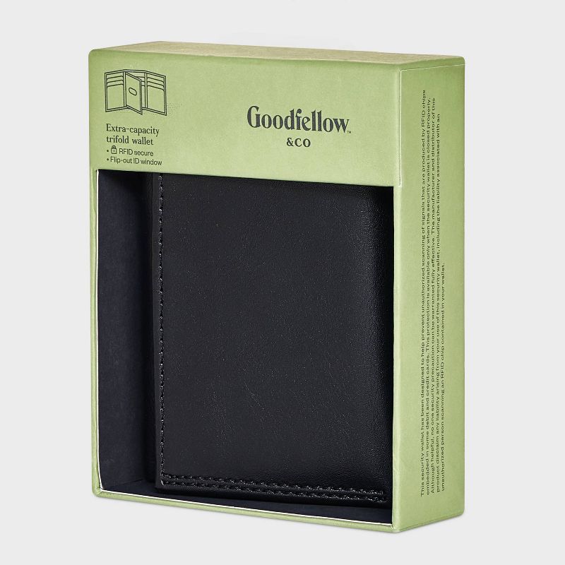 Men&#39;s RFID Trifold Wallet - Goodfellow &#38; Co&#8482; Black, 3 of 8