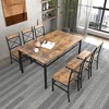KTMBDW Dining Table Set, Kitchen Table with Chairs,Wood Breakfast Nook Table and Chairs for Dining Room, Brown - 4 of 4