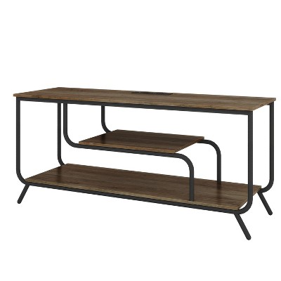 Belatt 55" TV Stand 120 lbs Load-bearing Media Console with LED Light for Living Room/Bedroom, Light Gray