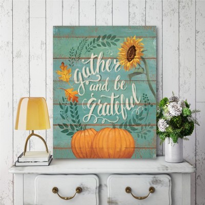 Harvest Delight Gather and Be Grateful Canvas Print