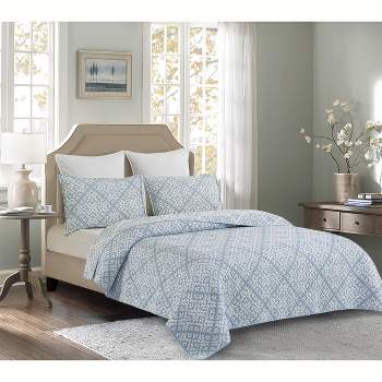 C&F Home Leaves Jacquard Cotton Cover Quilt Set  - Reversible and Machine Washable
