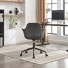 SEVOBAL Task and Office Chairs Mid-Century Office Chair Rolling Swivel Adjustable Ergonomic Chair Back Support Desk Chair, Black, 25.1"*20.8"*16.9 - 3 of 4
