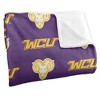 West Chester University Logo Pattern Silky Touch Blanket White 50x60 - 3 of 4