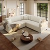 GDFStudio Keene 6-Seater L-Shaped Chenille Sectional Sofa Bed with Pull-Out Sleeper - 2 of 4