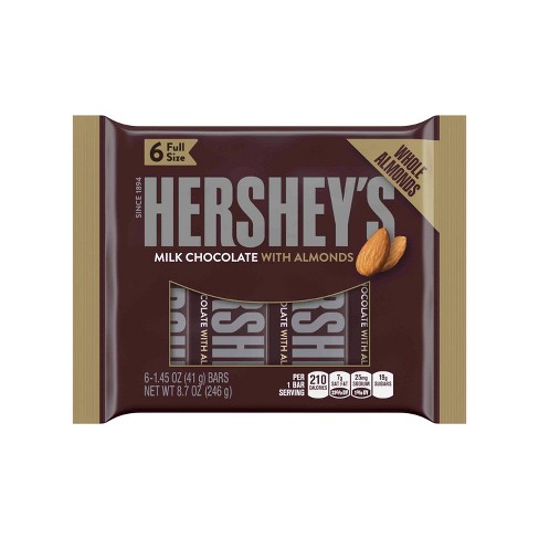 HERSHEY'S Milk Chocolate with Almonds Bars - 6ct : Target