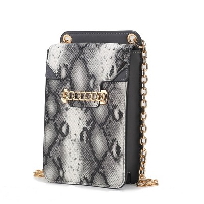 MKF Collection Yael Snake embossed Vegan Leather Phone Crossbody Bag by Mia K