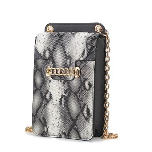 MKF Collection Yael Snake embossed Vegan Leather Phone Crossbody Bag by Mia K - 1 of 4