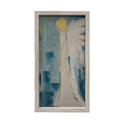 Transpac MDF Angel Textured Wall Art Home Decorations Spring