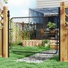 Outsunny Garden Gate Chain Link Fence Gate, Galvanized Steel Garden Door for Yard Entrance Way - 3 of 4
