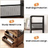 Industrial Bookshelf, Tall Bookcase with Door & 4 Open Shelves, Multifunctional Display Racks, Farmhouse Bookshelf for Living Room - 3 of 4